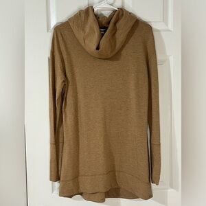 Camel tan cowl neck sweatshirt tunic